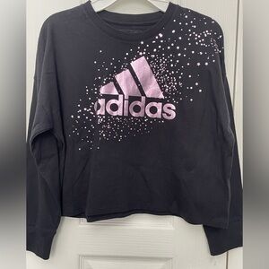 Adidas Kids Black and Pink Loose Fit Long Sleeve Shirt. NWOT.